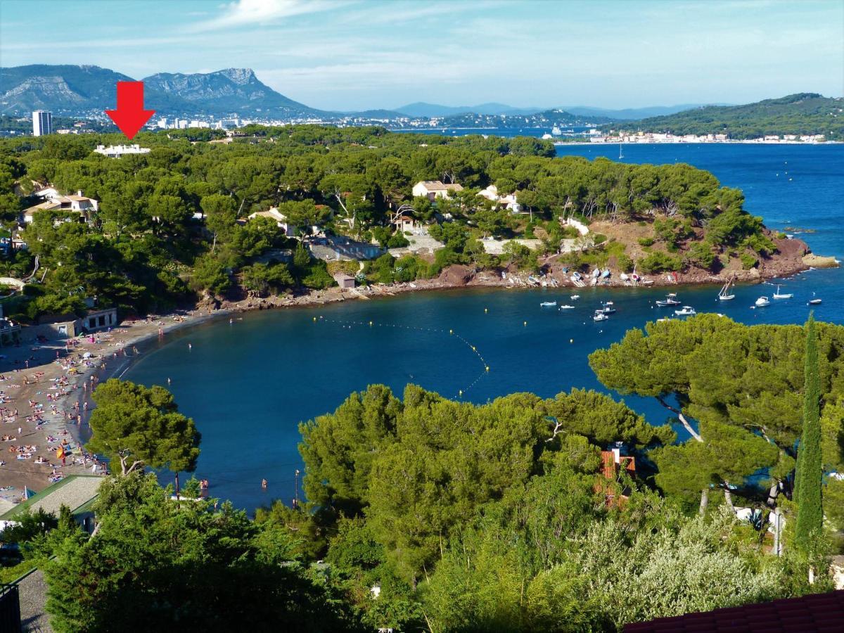 Loft Climatise "La Pinede", 50 M2, Tres Calme, 5 Mn A Pied Des Plages, Lit King Size La Seyne-sur-Mer Exteriér fotografie